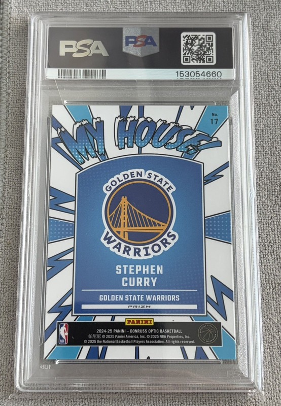 2024 PANINI DONRUSS OPTIC MY HOUSE PURPLE #17 STEPHEN CURRY PSA 10 view 2