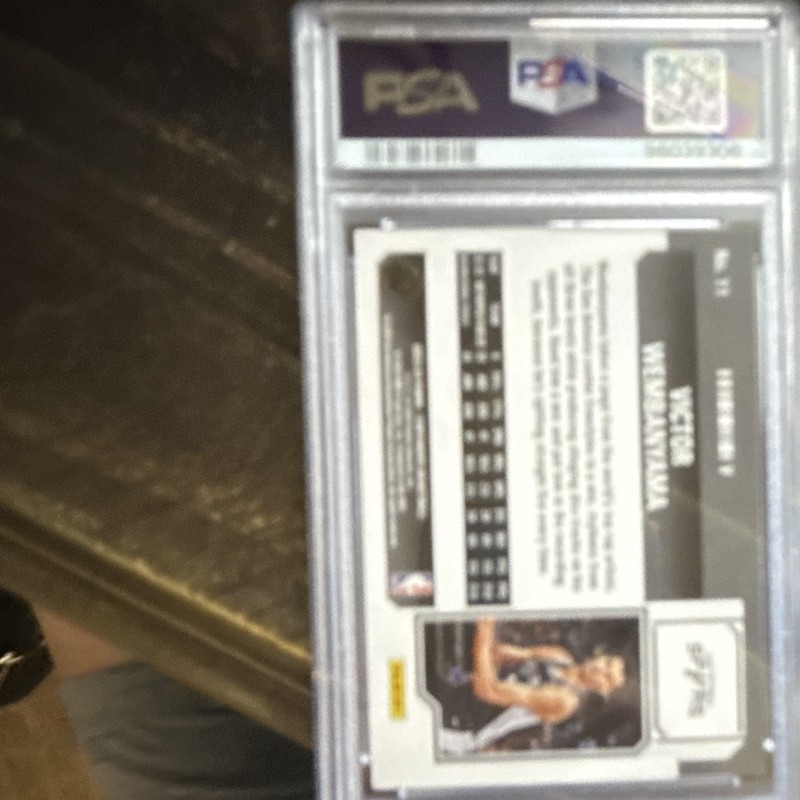 Panini 2023-24 Contenders Victor Wembanyama Rookie Ticket #11 Photo Var PSA 10 view 2