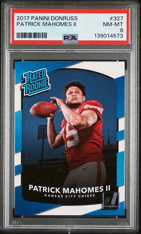 Patrick Mahomes II - 2017 Panini Donruss PSA 8