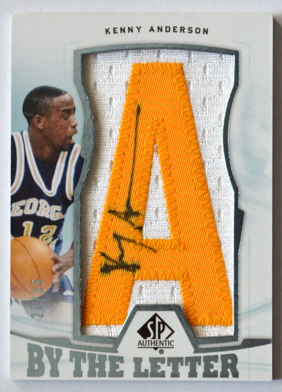 2013-14 Kenny Anderson SP Authentic By The Letter SSP 26/35 Patch Auto #BL-KA Mt