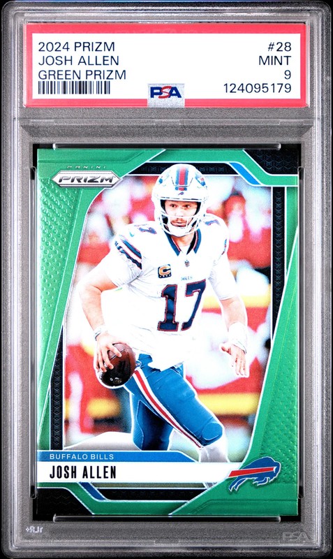 Josh Allen - 2024 Panini Prizm Green PSA 9