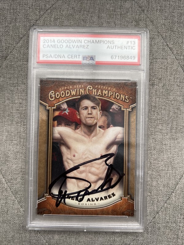CANELO ALVAREZ SIGNED 2014 UD GOODWIN ROOKIE CARD #13 PSA/DNA Authentic Auto