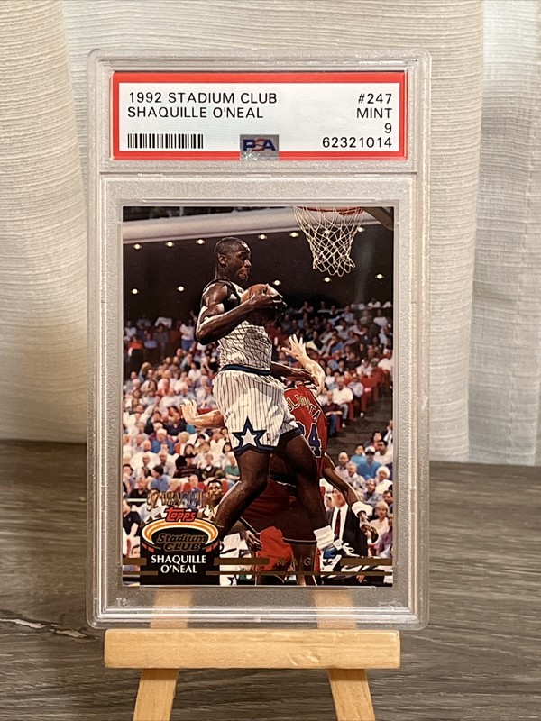 1992 Topps Stadium Club #247 Shaquille O’Neal RC PSA 9