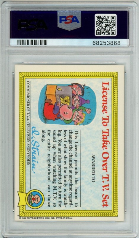 1985 Topps OS1 Garbage Pail Kids Series 1 NEW WAVE DAVE 30a GLOSSY Card PSA 7 NM view 2