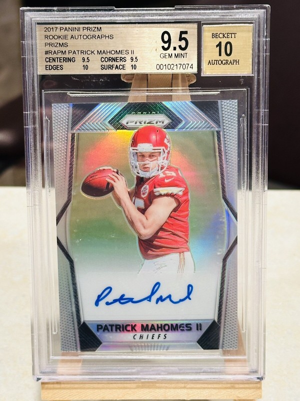 2017 PANINI PRIZM PATRICK MAHOMES SILVER PRIZM AUTO RC📈💎‼️GO CHIEFS INVEST NOW