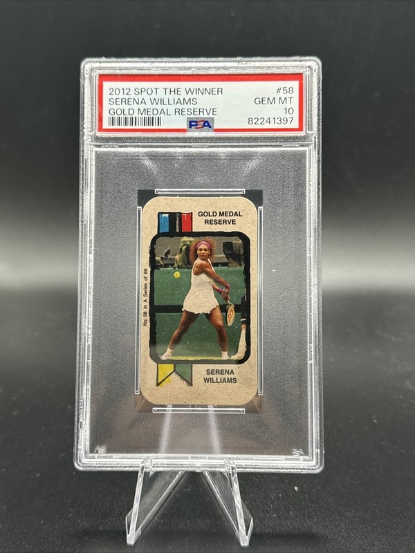 2012 SPOT THE WINNER GOLD MEDAL RESERVE #58 SERENA WILLIAMS PSA GEM MT 10 POP 10