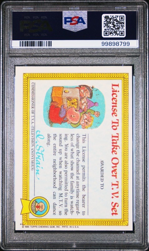 1985 Topps OS1 Garbage Pail Kids Series 1 New Wave Dave 30a Matte Card PSA 7 NM view 2