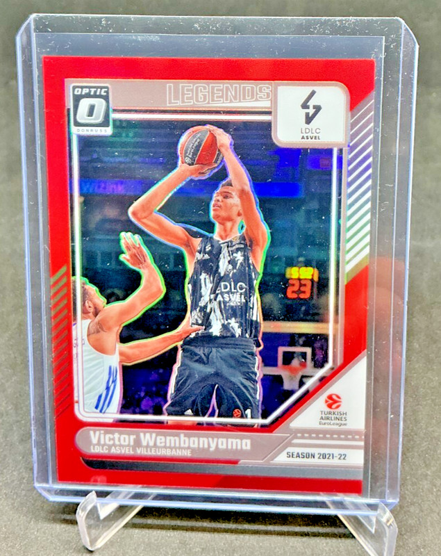 2024/25 Donruss Basketball Euroleague Optic VICTOR WEMBANYAMA RED PRIZM 36/99