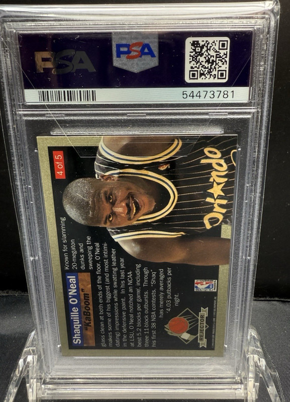 1992  ULTRA  REJECTORS  SHAQUILLE O'NEAL   #4    PSA 9 view 2