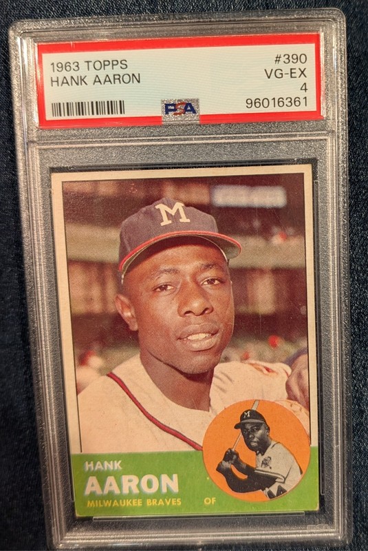1963 Topps Hank Aaron #390 PSA GRADED 4 VG-EX