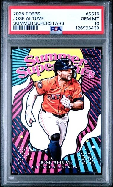 2025 Topps Series 2 Summer Superstars #SS-16 Jose Altuve Houston Astros PSA 10