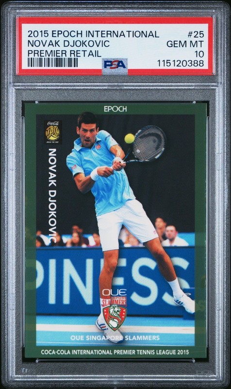 2015 Epoch International Premier Tennis League Retail Novak Djokovic #25 PSA 10