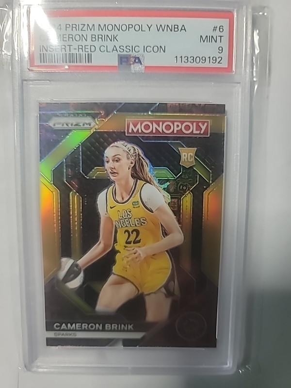 2024 Prizm Monopoly Cameron Brink Red Classic Icon Psa9