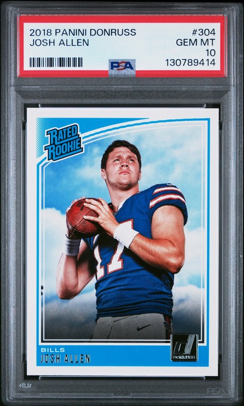 2018 Panini Donruss Rated Rookie Josh Allen #304 PSA 10