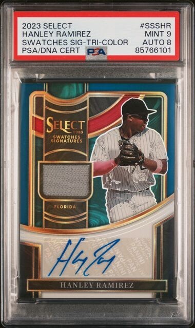 2023 Select Swatches SIG-TIR-Color #SSS-HR Hanley Ramirez /49 Dual PSA 9 / 8