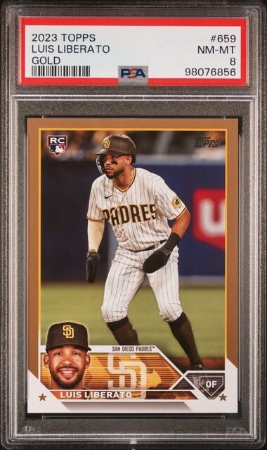 2023 Topps Gold #659 Luis Liberato San Diego Padres Rookie /2023 PSA 9
