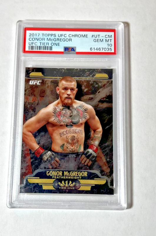 Conor McGregor 2017 Topps Chrome UFC Tier One Card #UT-CM PSA 10 GEM MINT