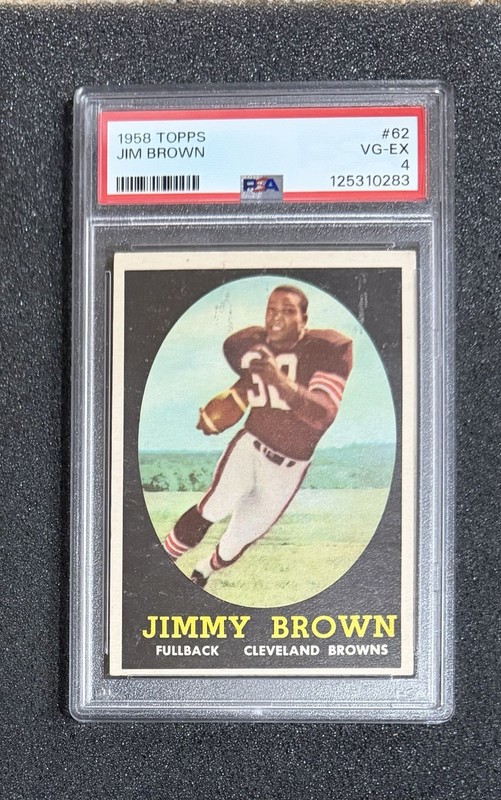 1958 Topps - #62 Jim Brown - PSA 4 (Fresh grade)