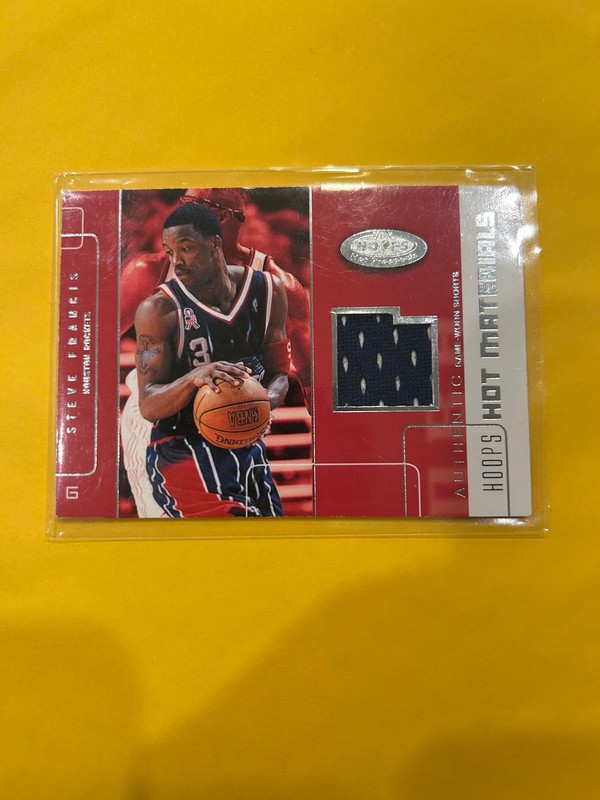 2002–03 fleer NBA hoops Steve Francis game used jersey hot materials rm