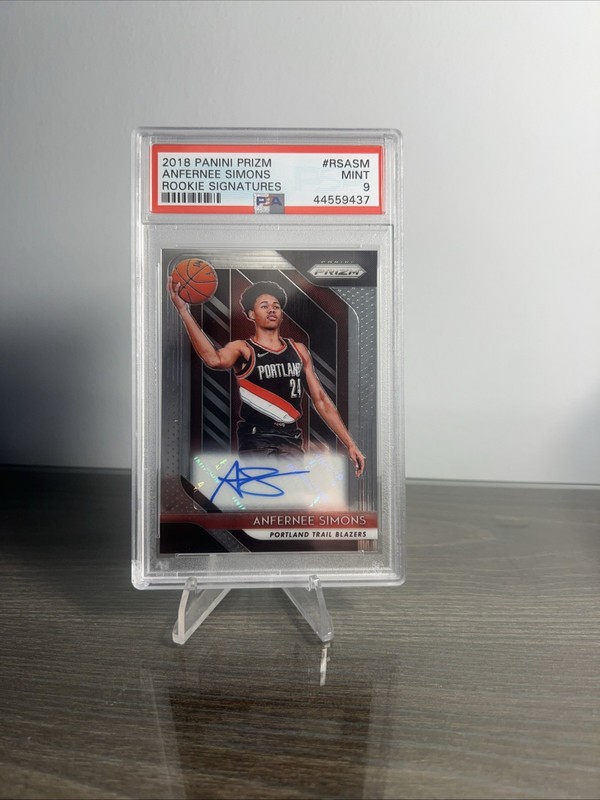 Anfernee Simons 2018-19 Prizm Basketball Rookie Auto RS-ASM PSA 9