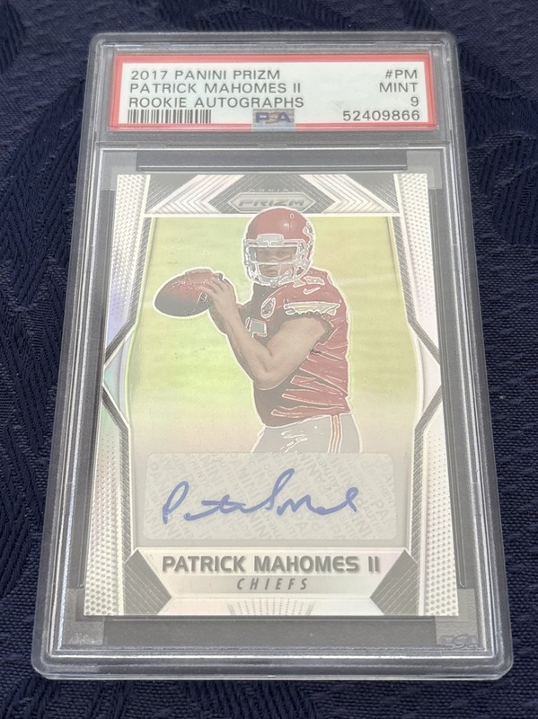 2017 Prizm Rookie Autographs #PM Patrick Mahomes II  Prizm Auto PSA 9 Beauty!