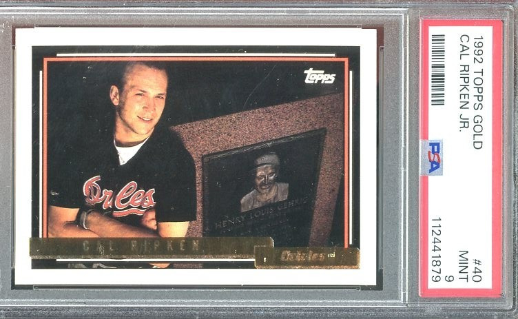 1992 Topps Gold #40 Cal Ripken Jr MINT PSA 9 Baltimore Orioles 1879