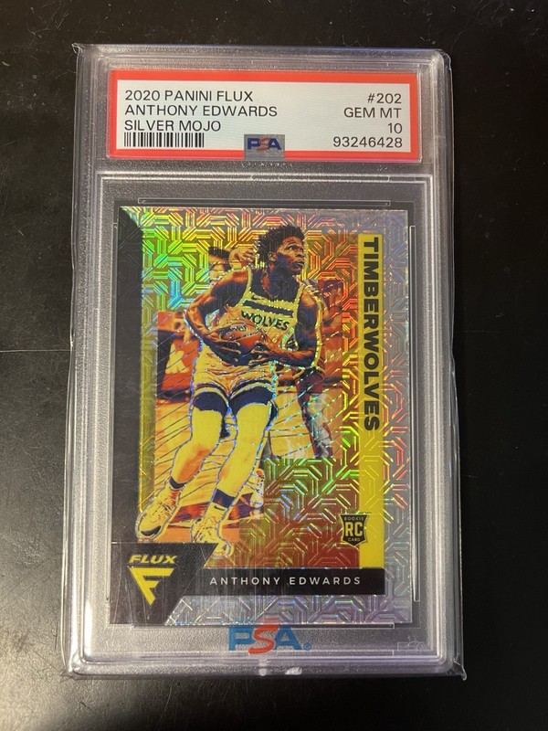 2020 Flux Silver Mojo #202 Anthony Edwards PSA 10 RC rookie