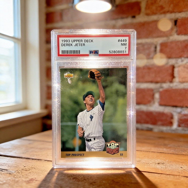 1993 Upper deck Derek Jeter PSA Graded 7 baseball Card view 2