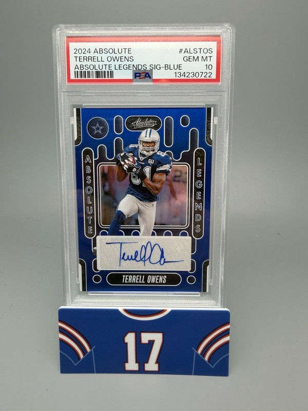 Terrell Owens 2024 Absolute Blue Absolute Legends Auto 35/35 #ALS-25 PSA 10