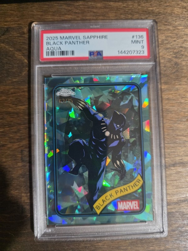 2025 Marvel Saphire Black Panther AQUA/75 PSA 9