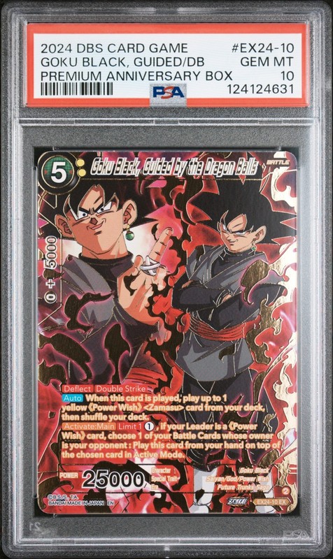 Goku Black, Guided by the Dragon Balls Foil Gold Stamp DBS Card PSA 10 GEM MINT