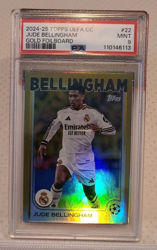 2024-25 Topps Chrome UEFA Jude Bellingham Gold Foilboard /50 PSA 9