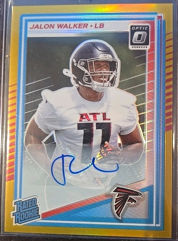 2025 Optic - Jalon Walker /10 True Gold Rookie Auto - ATL Falcons ☆ LB SSP GOLD
