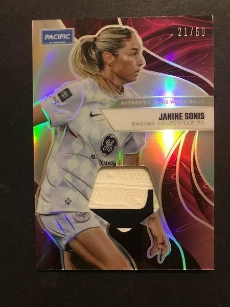 Janine Sonis 2025 Parkside NWSL Pacific GAME USED MATCH WORN Jersey Relic /50