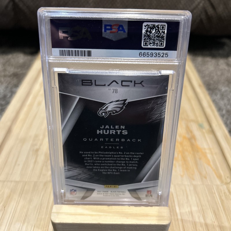 2021 Panini Black - Jalen Hurts PSA 9 - POP 1 view 2