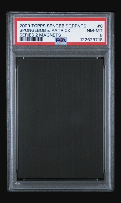 PSA 8 2009 TOPPS SPONGEBOB SQUAREPANTS SERIES 2 RARE MAGNET PATRICK Black Slab