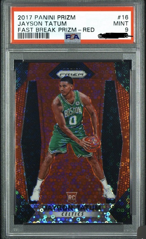 2017-18 Panini Prizm Jayson Tatum #16 Red Fast Break Prizm /125 (RC)