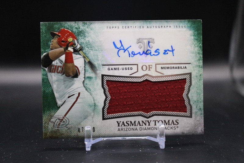 Yasmany Tomas, Diamondbacks, 2015 Topps Triple Threads Patch Auto 47/50 #UAJR-YT