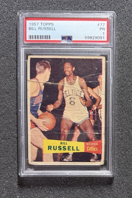 1957 Topps Basketball- #77 Bill Russell - PSA 1