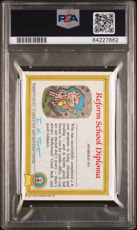 1986 Garbage Pail Kids OS1 Series 1 UK Minis BONY JOANIE 29a PSA 10 GEM MINT view 2