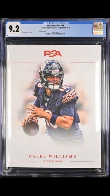 Caleb Williams PSA Magazine CGC 9.2 September 2025 Vol #45 Chicago Bears Heisman view 1