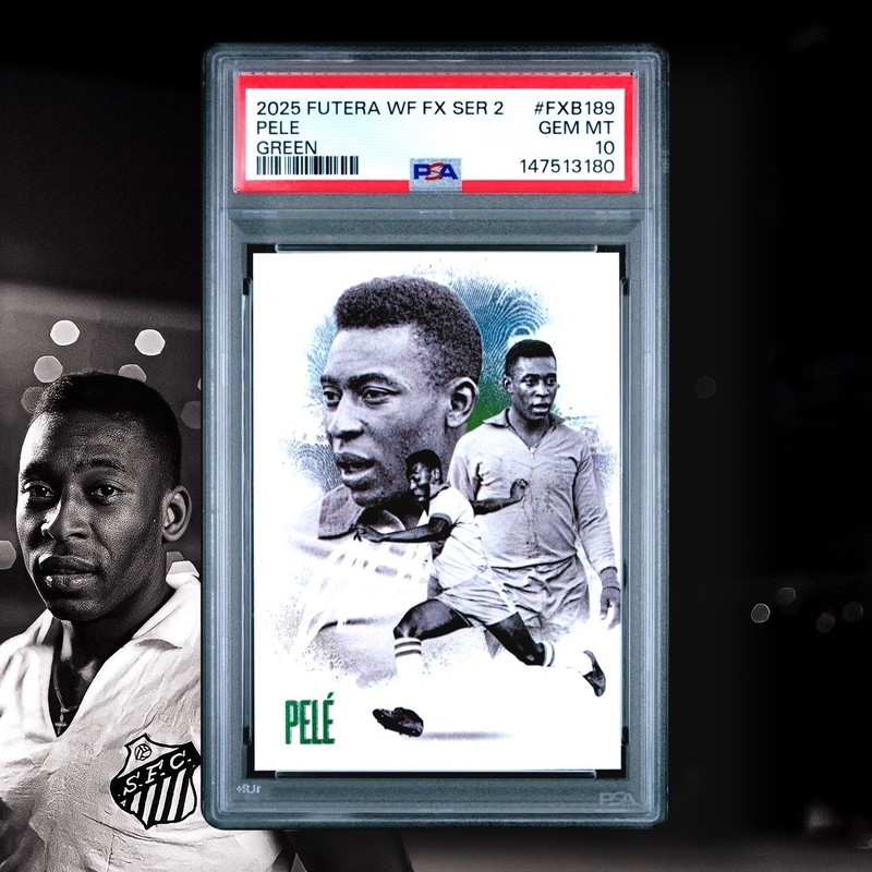 2025 FUTERA WORLD FOOTBALL FX SERIES 2 EXCLUSIVE PELE GREEN /22 🏆⚽ PSA 10 GEM
