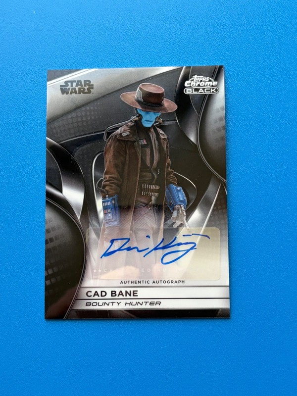 2025 Topps Star Wars Smugglers Outpost Dorian Kingi Cad Bane Black Chrome Auto