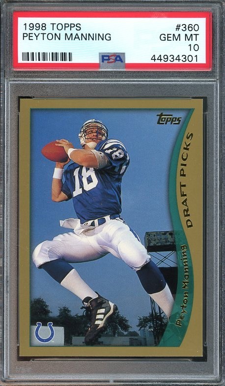 1998 Topps #360 Peyton Manning RC GEM-MT PSA 10 Indianapolis Colts 4301