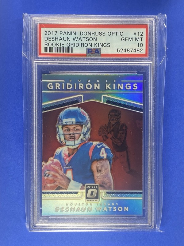 2017 PANINI DONRUSS OPTIC GRIDIRON KINGS #12 DESHAUN WATSON ROOKIE RC PSA 10