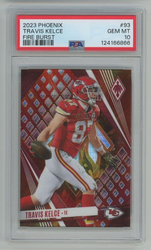 2023 Panini Phoenix Fire Burst Travis Kelce /340 PSA 10 Kansas City Chiefs #93