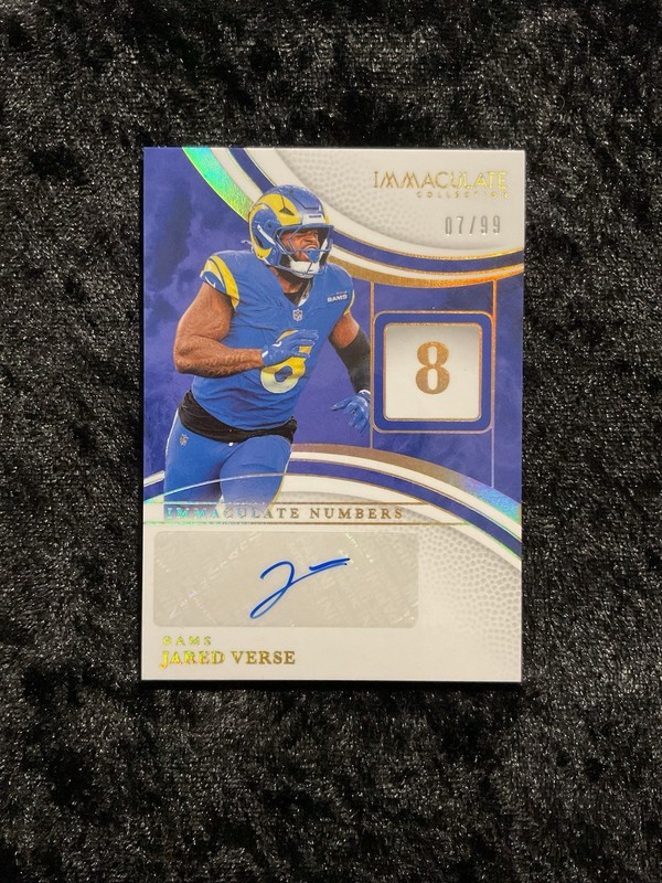 JARED VERSE AUTO IMMACULATE NUMBERS AUTO SP 07/99 2025 IMMACULATE FOOTBALL RAMS