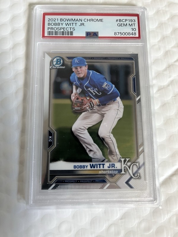 2021 Bowman Chrome Prospects #BCP193 Bobby Witt Jr PSA 10