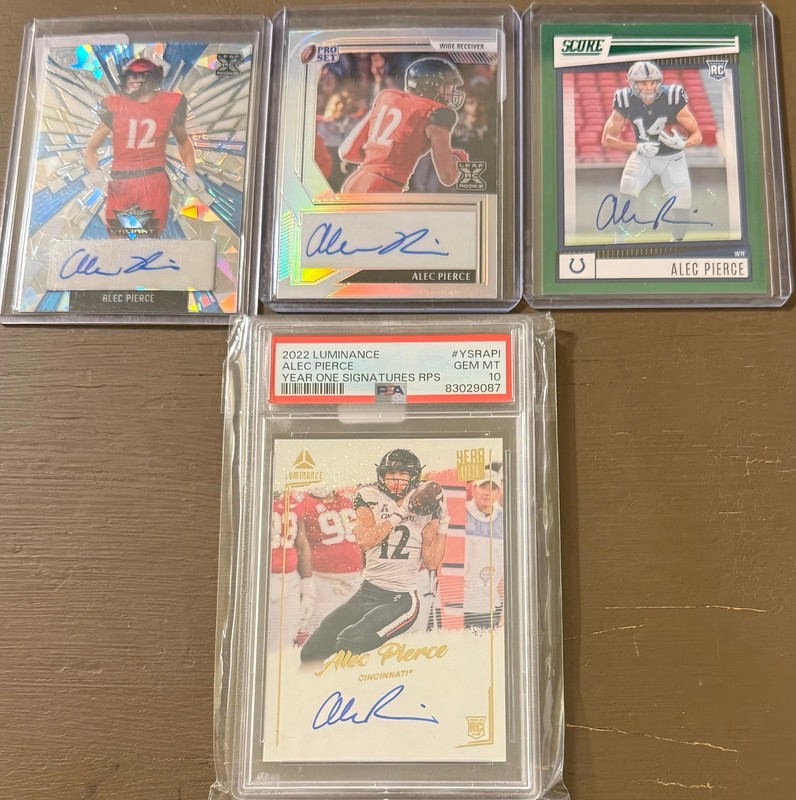 Alec Pierce Luminance year one signatures PSA 10!! +3 other rookie autographs