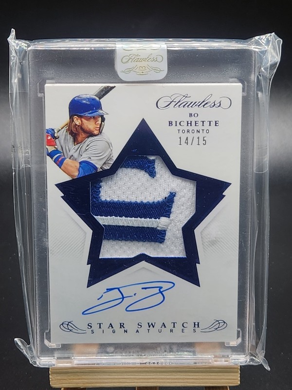 2020 Bo Bichette Panini Flawless Star Swatch Signatures Encased Auto /15